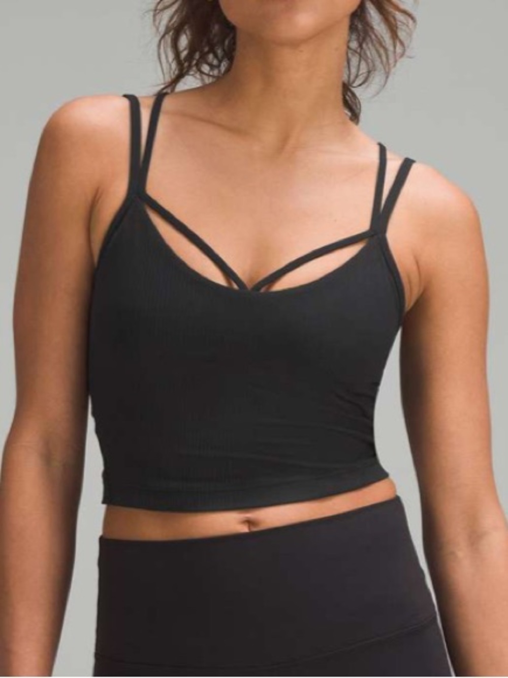 Lululemon Align Strappy Ribbed Tank Top Black 4